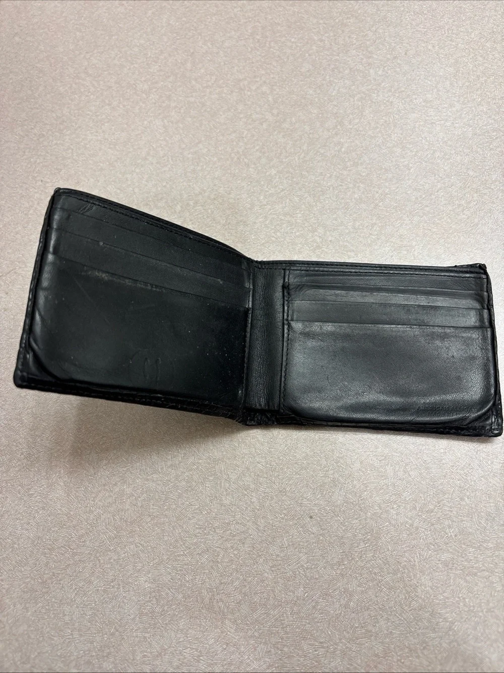 LAI Genuine American Alligator Leather Bi Fold Wallet Billfold Men’s USA Made